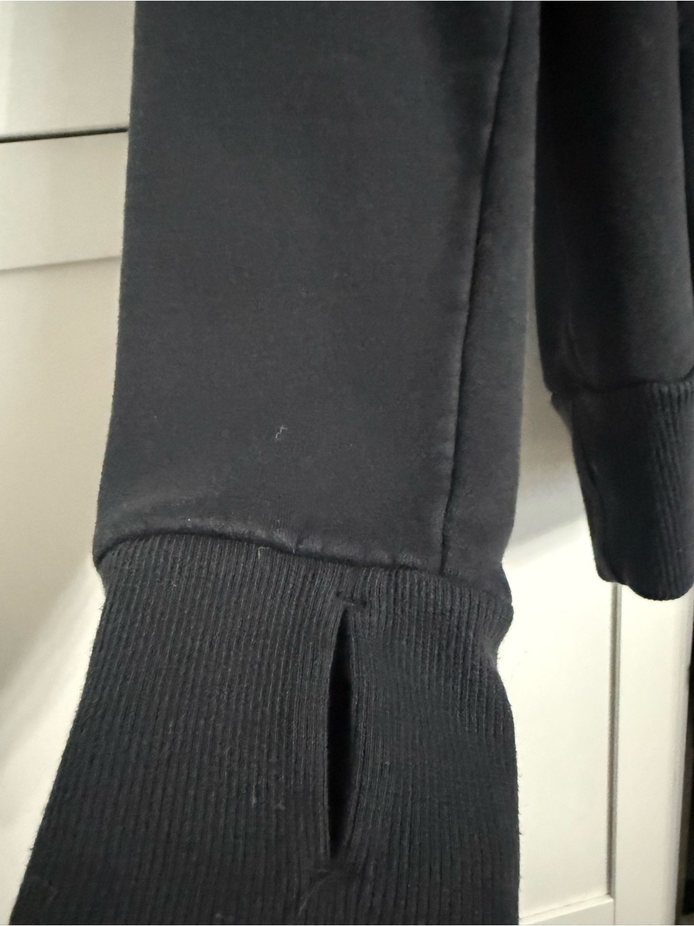 Adidas Black Zip Up Hoodie Pink Striped Hood Thumb Holes XL w/ Thumb Holes - Picture 4 of 5